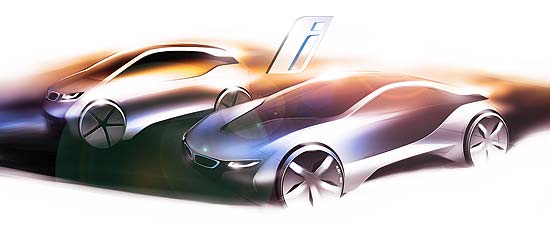 Design sketch BMW i3 and BMW i8 (02/2011).  &copy;BMW AG